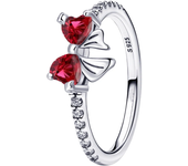New 925 Silver Ring Zircon Shining Red Bow Ring Original S925 Finger wedding Ring DIY Women Fine Jewelry Gift
