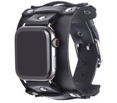 Punk Leather Band Strap for Apple Watch 7 6 5 4 3 SE iWatch 38 40 41 45 42 44mm Smartwatch Accessories