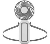 Mini ventilador eléctrico para colgar en el cuello, ventilador portátil recargable por USB, silencioso, plegable, doble propósito