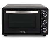H.Koenig FO25 Electrico Sobremesa, Horno Encimera, Capacidad de 25 litros, 1500 W, 4 Modos, Temperatura hasta 230ºC, Tiempo hasta 60 Mins, Termostato, Acero Inoxidable, Negro