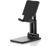 El soporte para teléfono móvil con ángulo y altura ajustables es adecuado para escritorio y soporte para teléfono móvil plegable, que es adecuado para 7-15,6 pulgadas.