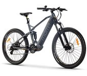 Moma Bikes Bicicleta Electrica, EMTB-27.5", Full Suspension, SHIMANO 24v & Doble Frenos Disco Hidráulicos, Bateria Integrada Ion Litio 48V 13Ah (Talla M-L)