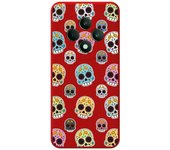 Tumundosmartphone Funda Silicona Líquida Roja para Oppo Reno 12F 4G / 12 F 5G diseño Catrina Dibujos