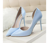 Women Party 7.5cm 10.5cm High Heels Office Patent Leather Pumps Lady Stiletto Low Heels Scarpins Cutout Elegant Orange Red Shoes