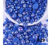 Random Mix 3-8mm AB Color Half Round ABS Beads Imitation Pearl Flatback Beads For DIY Nail Decor Jewelry Making