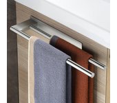 Toalleros de Baño sin Taladro Adhesivo,Toallero Acero Inoxidable 304 Cepillado Accesorios sin Taladro para Baño y Cocina 28CM,Plata
