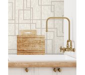 Muestra DIN A4 de Papel pintado vinílico lavable moderno de líneas geométricas con relieve - Allure Lines 681631 de GAULAN