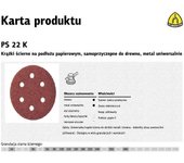 Klingspor krążek ścierny samoprzyczepny 150mm  ps22k gr.150 gls3 /50szt.
