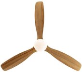 Ventilador de Techo SIROCO-SCHULLER Niquel/Madera con Luz LED - Motor DC - Artepal Iluminación - Eficiencia Energética A++