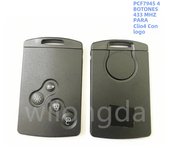 1/2/3/5pcs 4 Button Car Key Handsfree Smart Keyless Card 433MHz pcf7945 4A Chip for Renault Clio IV clio4 Captur key 2009-2017