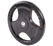 OZIO FITNESS  Disco de Pesas 25 kg Olímpico 50 mm Goma Premium 3 Agarres
