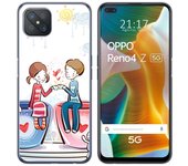 Tumundosmartphone Funda Gel Tpu para Oppo Reno 4Z 5G diseño Café Dibujos