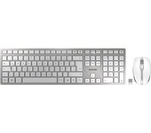 Conjunto de escritorio inalámbrico CHERRY DW 9100 SLIM (teclado y mouse, inalámbrico, blanco / plateado)