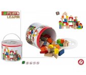 Color Baby Cubo 50 Bloques de Madera Play&Learn D.19 Cm - Juguete Sensorial para Coordinación Mano-ojo