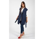Chaleco Marino Largo Bordado Tapeta - Sudaderas Mujer
