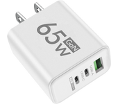 65W GaN PD USB Fast Charging QC 3.0 Fast Charger 3 Ports Type C EU/US Plug Mobile Phone Charger For iPhone Xiaomi Samsung Huawei