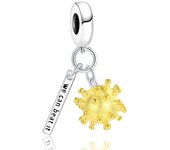 New 925 Sterling Silvering Ambulance Bacteria Charm of ley 925 Chain Beaded Fit Original Pandora Bracelet DIY Ladies Jewelry