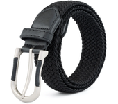 Women Men's Stretch Woven Braided Belt, Golf Casual Jeans Belts, Fashion Elastic Belts, Nylon Work Belts for Pants Shorts