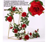 Simulation Rose-Vines Artificial Flowers Decorations Home Garden Artificial Plants For Yard Wedding Decoration Outdoor Decor