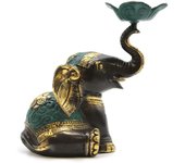 Portavelas / Incienso Elefante Mediano - 11x6.5x11cm