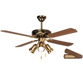 Ventilador de techo con luz Orbegozo CT 30132 M, 4 aspas, 3 velocidades, 132 cm de diámetro, 60 W