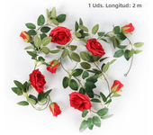 2/4m Pink Artificial Floral Garland Fake Rose Vine Hanging Flower String Garland for Wedding Baby Shower Event Party Supplies