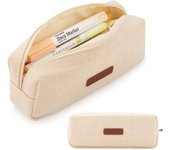 Canvas Pencil Case Student Pouch Coin Cosmetic Bag Office Stationery Organizer For Teen Girl Boy School Supplies