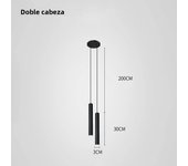 Modern Nordic Led Pendant Lamp Double head Pendant Light Dining Room 2m Hanging Lamp Pipe Decora Cylinder Pipe Line chandelier