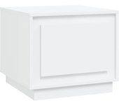 vidaXL Mesa de centro madera contrachapada 51x50x44 cm Blanco, Negro, Blanco brillante Mesita de Salón o Comedor o Auxiliar Mesa de Café Meuble Salón