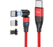 100W USB C To Type C Fast Charging Magnetic Cable Micro Magnetic Phone Data Cord Wire For iPhone 15 14 11 Pro Max Samsung Huawei