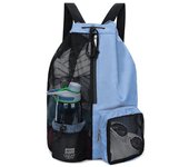 Swim Bag Mesh Drawstring Backpack with Wet Pocket Multipurpose Lightweight Beach Backpack for Swimming, Gym, and Workout Gear