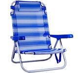 SUN & SURF Silla Classic de Playa Plegable con 5 Posiciones, Reclinable 180°, con Cojín, Ultraligera y Estable, Fácil de Transportar como un Bolso