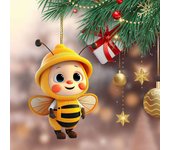 Little Bees  Hanging Ornament Bee Keychain Bee Pendant Bee Festival Charm Keyring Bee Pendant Keyholder Bee Festival Keychain Or