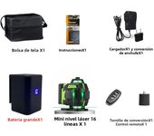New Upgrade jumbo battery Nível a laser 12/16 linhas profissional Laser Levels Horizontal And Vertical 360°Self-leveling