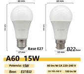 6PCS LED Bulbs A60 A80 Lamp No Flicker, 20W 24W Bombilla Inteligente  AC 220V 120V Energy Saving Lamp in Living Room