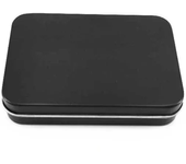 1pcs Metal Tin Silver Black Flip Storage Box Tool Box Money Coin Candy Key Business Card Storage Box