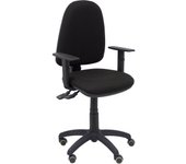 Piqueras Y Crespo Silla de Oficina Ergonómica con Brazos Regulables y Ruedas de Parqué