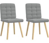 vidaXL Sillas de comedor 2 unidades en color Lino/Gris nube/Crema y más | cómodas modernas ergonómicas para comedor cocina salón hogar