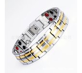 Pulsera de Maple inoxidable para hombre, joyería de Maple de Titanium, pulsera de Energía con imán de germanio, joyería popular Negra 246