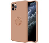 Tumundosmartphone Funda Silicona Líquida Ultra Suave con Anillo para Iphone 11 Pro (5.8) color Rosa