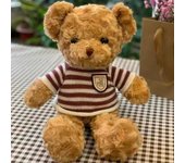 30cm Cute Teddy Bear Plush Toy Wearing Sweater Adorable Stuffed Animal with Soft Sweater Teddy Bear Perfect Gift for Kids