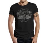 Gasoline Bandit Original Biker Racer T-Shirt: Wheels on Fire