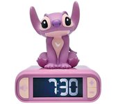 Disney Stitch Reloj Despertador Angel 3D con Luz Nocturna y Melodías
