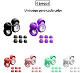 HUAK 1set Reusable Silicone Ear Plugs+ Extra Coverage, Perfect For, Swimming, sleeping, learning, Concert, Motorcyclists & More