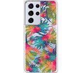 Funda compatible con Samsung Galaxy S21 Ultra - S30 Ultra (4G/5G) - Plantas y Hojas de Colores CL