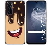 Funda Silicona para Vivo Y70 diseño Helado Chocolate Dibujos
