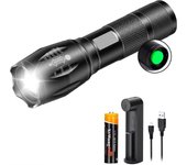 Powerful LED Rechargeable Flashlight Ultra Bright torch T6 Zoomable LED Flashlight Outdoor Camping light Led Torch Lamp