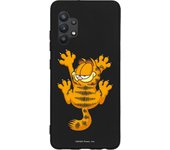 Funda original compatible con Samsung Galaxy A32 4G Negro con un diseño de Garfield Arañazo