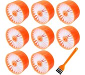 Paquete de 8 filtros BSV2020G para aspiradoras inalámbricas BLACK+DECKER BSV2020, BSV2020G y BSV2020WAPB. Filtro principal plisado reemplazable con cepillo de limpieza.