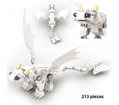 MOC Hows-Train Your Dragons Figure Building Block Set 2in1 Black White Dragon Model Toys for Boys and Girls Gifts